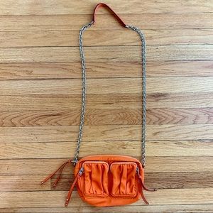 MZ Wallace Orange Penny Bedford Crossbody Chain Strap and Woven Strap 🍊
